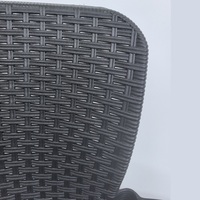 Ensemble de meubles de restaurant en plastique pour 2 personnes, table et chaises bistrot 3 pièces, pour terrasse extérieure, bord de piscine, jardin, balcon