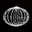 Lumières sphériques en métal LED pliables 3D, cadre en fer, lumières sphériques LED pour Noël, utilisation en extérieur, guirlande lumineuse en fil de cuivre LED