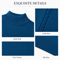 Pull en maille fine pour femme, couleur turquoise, à manches longues et col roulé, vente en gros, marque privée