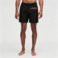 Shorts de sport pour hommes personnalisés, en nylon, à blocs de couleur, avec cordon de serrage élastique à la taille, séchage rapide, légers, pour la plage