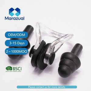 Set di Clip Nasali e Tappi per Orecchie in Silicone Morbido Impermeabile per Allenamento in <span class=keywords><strong>Piscina</strong></span> - Product Image 1