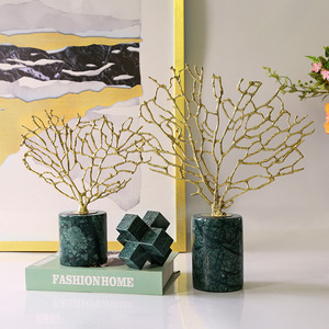 Rama de cobre de mármol <span class=keywords><strong>minimalista</strong></span>, decoración moderna para el hogar y la sala de estar - Product Image 1