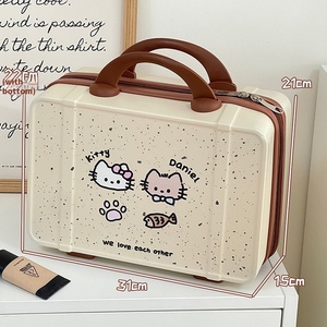 Borsa per il trucco originale carina per gattino borsa per il trucco portatile di grande capacità con <span class=keywords><strong>cerniera</strong></span> chiusa per PC da viaggio - Product Image 6