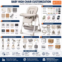Chaise haute multifonctionnelle pour bébé, pliable et compacte, siège rehausseur pour l'alimentation des enfants, 3 en 1, vente en gros
