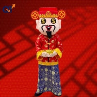 QUTENG Nouvelle Arrivée Certifié CE Haute Qualité Promotionnel Costume de Fête Dieu de la Richesse Dieu de la Fortune Caishen Costume de Mascotte