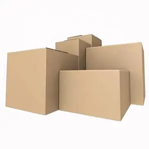 Factory delivery brown kraft corrugated cardboard carton 12x12 moving packaging shipping boxes for small business free shipping