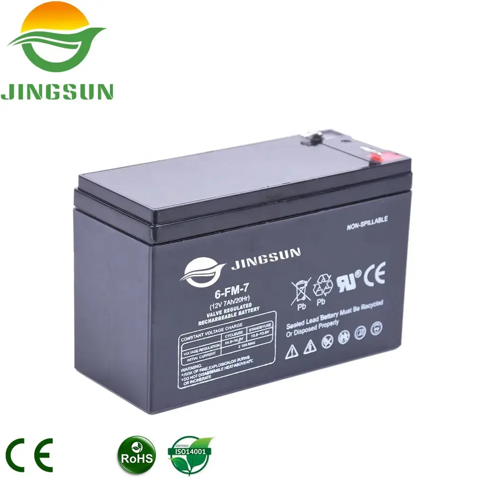 Jingsun แบตเตอรี่ตะกั่วกรด7Ah 12 V 12 V 7 ah