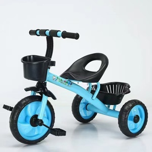 Tricycle en métal pour enfants, vélo à pédales pour tout-petits de <span class=keywords><strong>1</strong></span> à 3 ans, <span class=keywords><strong>jouet</strong></span> pour la conduite en intérieur et en extérieur - Product Image 2