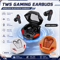 Earbud Gaming TWS Nirkabel Bluetooth 6.0 Latensi Rendah Earphone Suara HiFi Headset Game In-ear dengan Mikrofon Tahan Air OEM Kustom