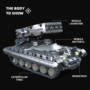 58142 Creative MOC DIY TOS-1A Tank Block Bricks Model Children Educational Assembly Building Block Set Plastic Toy Gift - Product Image 4