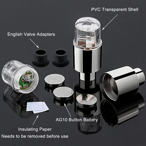 Feux clignotants à LED pour roues de voiture Valve de buse de pneu Avertissement lumineux Lampe décorative <span class=keywords><strong>Auto</strong></span> Motorcycle Bicycle Valve Cover Accessories - Product Image 4