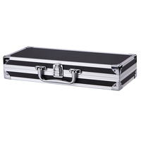 Longue valise de transport pour instruments de vol en aluminium avec mousse à l'intérieur, valise de rangement en aluminium