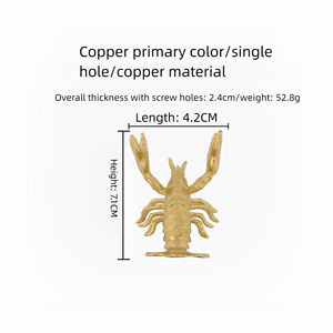การออกแบบที่สร้างสรรค์ของการตกแต่งกั้งด้วยมือจับประตูทองเหลืองที่จับประตูตู้ - Product Image 6