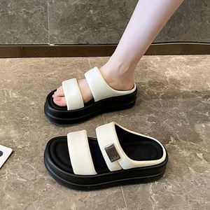 Summer New Style Platform Open Toe Casual Women's Slip on Outdoor Sandals <b>Low</b> Heel Thick Sole for Spring Autumn Beach Wear - Product Image 2