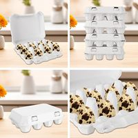 Support de rangement réutilisable en pulpe naturelle vierge pour 12 œufs de caille, idéal pour le réfrigérateur