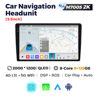MEKEDE - Estéreo para Auto con Pantalla QLED Android, el Más Reciente del Mercado, para Unidad Principal Universal de 9/10 Pulgadas, Compatible con Cámara de 360° y Control por Voz