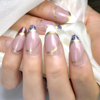 Faux ongles en acrylique à presser, design personnalisé, ongles artificiels sur mesure, fabrication chinoise