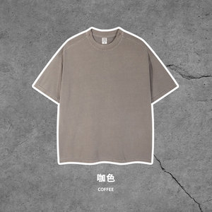 Camiseta Oversize para Hombre, Algodón Grueso, Lavado Ácido, Personalizable con Gráficos, Estilo Vintage - Product Image 3