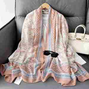 Bufandas de Moda con Estampado de Marca de Lujo, Mantas, Chales de Protección Solar para Mujer, Primavera Otoño YHK0013 - Product Image 6