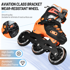 Chất lượng cao các nhà sản xuất bán buôn chuyên nghiệp Inline của người đàn ông và phụ nữ của giày trượt con lăn 3 bánh xe - Product Image 2