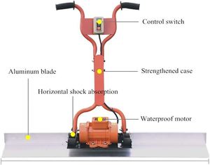 Vibrateur à béton électrique, machine de nivellement vibratoire pour ciment, finition lisse des surfaces en béton - Product Image 6