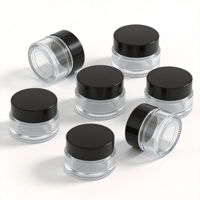 Bocaux de conservation en verre de qualité alimentaire anti-enfants de 5/7/9 ml avec gravure pour usage cosmétique (soins de la peau, rouge à lèvres, crème pour les yeux, cire)