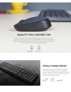 <span class=keywords><strong>Clavier</strong></span> et <span class=keywords><strong>souris</strong></span> <span class=keywords><strong>sans</strong></span> <span class=keywords><strong>fil</strong></span> <span class=keywords><strong>Logitech</strong></span> MK235, taille standard, 104 touches, batterie 36 mois, 2,4 GHz, pour bureau, maison, PC - Product Image 6
