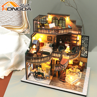 Casa de Muñecas en Miniatura Personalizada M2132 Dream Building Pavilion, Casa de Muñecas de Madera para Niñas, en Oferta