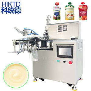 Machines d'emballage de sachets à bec verseur entièrement automatiques pour purée de fruits, <span class=keywords><strong>yaourt</strong></span> et jus de légumes, fabriquées en usine - Product Image 1