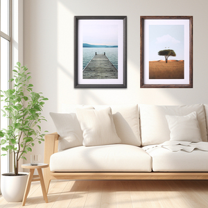 Tinh Tế Hạt Gỗ Nâu Mdf Khung Ảnh Giấy Bọc Màu Sắc Tùy Chỉnh Nhiều Kích Thước Hình Ảnh Cổ Điển Khung Hiển Thị Khung - Product Image 4