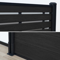 Paneles de valla de privacidad WPC compuestos de plástico y madera Estilo clásico Impermeable e ignífugo para jardines modernos y espacios al aire libre