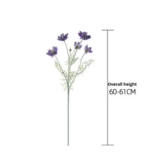 Nueva Oferta, 6 Cabezas de Flores Artificiales de Cosmos, Ramo de Flores de Cosmos para Decoración de Mesa del Hogar - Product Image 6