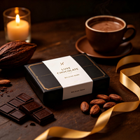 Boîte d'emballage personnalisée pour chocolat, en carton pliable de qualité alimentaire, pour barres chocolatées, truffes, emballage cadeau