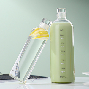 16 oz Sport di raffreddamento ad alta borosilicato borraccia bottiglia d'acqua motivazionale con indicatore di tempo supporto scatola di imballaggio personalizzata - Product Image 3