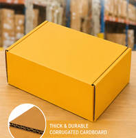 Boîte pliante en carton ondulé écologique sur mesure OEM, fournie par l'usine, enveloppe d'expédition en papier orange pour l'emballage