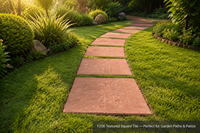 Plateau carré en plastique au design classique pour pot de fleurs, finition texture pierre, 41x41cm, protection de sol de jardin, base de jardinière, tapis de présentation pour patio