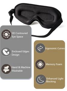 Masque de sommeil 3D personnalisé, ajustement adaptable <span class=keywords><strong>à</strong></span> toutes les tailles de tête, faible MOQ, service OEM/ODM - Product Image 6