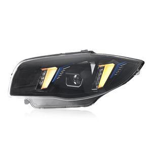 Para <span class=keywords><strong>BMW</strong></span> Serie 1 E87 Conjunto de faros 04-11 Modelos <span class=keywords><strong>120i</strong></span> 130i Luces de circulación diurna LED modificadas con lente - Product Image 2