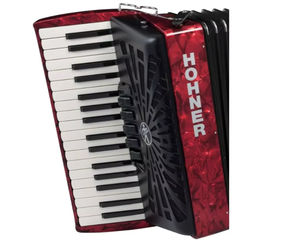 Hohner Bravo III 72 Touches Accordéon Chromatique Perle Rouge Noël Prix Spécial - Product Image 6