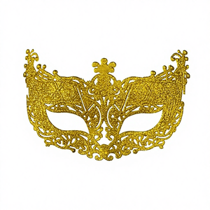 Máscara de Maquillaje de Plástico con Diseño de Zorro Hueco en Rojo, Negro y Dorado para Carnaval, Navidad y Halloween, Venta al por Mayor Directamente de Fábrica - Product Image 6