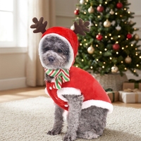 Pull à capuche en flanelle pour chien, motif renne, pour l'hiver et Noël, pour chiens de petite et moyenne taille
