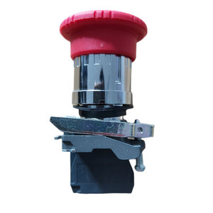 Interrupteur d'arrêt d'urgence champignon rouge XB4BS8442 40 mm, bouton-poussoir de déverrouillage à enclenchement ZB4BZ102 22 mm 1NC, courant 10A 220V - Product Image 1