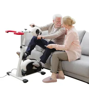 Debajo del escritorio Rehabilitación silenciosa Magnética Hogar Pie Mano Brazo Fisioterapia Mini Pedal Bicicleta estática para personas mayores con discapacidad