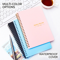 Agenda hebdomadaire A5 Premium, couverture en PP imperméable de 0,8 mm, organiseur de tâches quotidiennes, papeterie, format 52 semaines, reliure spirale