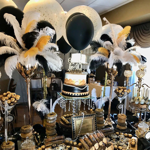 Geverfde Struisvogelveren Diy Trouwjurk Naaien Pampa Gras Decor Ambachten Kostuums-Goedkope Diy Naaien Decoratieve Materialen