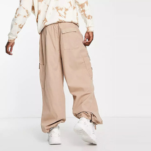 Vestito da Streetwear <span class=keywords><strong>con</strong></span> Logo personalizzato leggero <span class=keywords><strong>con</strong></span> grandi tasche Cargo verde da uomo larghi <span class=keywords><strong>pantaloni</strong></span> Cargo - Product Image 3