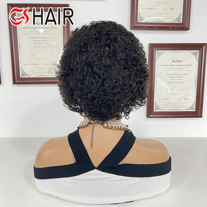 GS Perruque Brésilienne Courte Coupe Pixie Bouclée Perruque Front Lace pour Femmes Noires Cheveux Humains Boucles Pixie Fermeture Perruque Tpart Pixie Perruques - Product Image 3