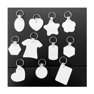 Sublimation Keychain blanks key chains Double-sided with Key Rings Printed Heat transfer Metal Aluminum Keychains