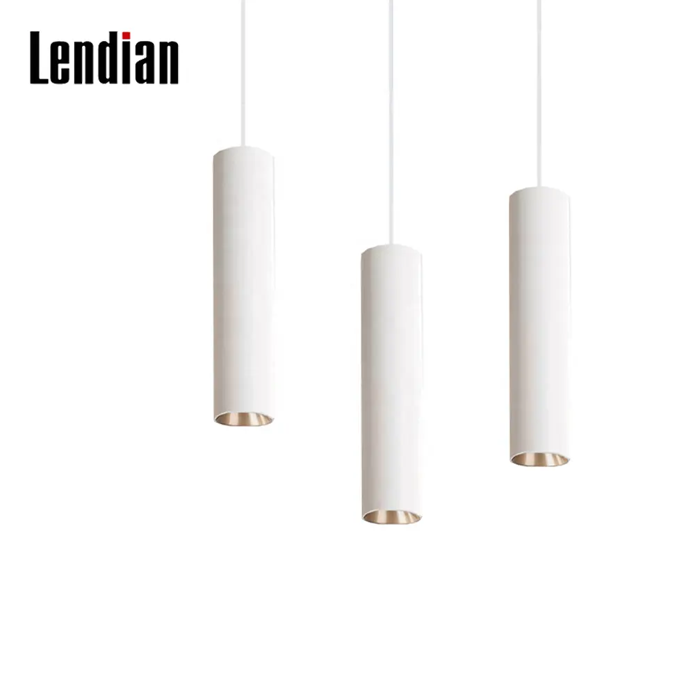 Modern ceiling lampe suspendue wedding led linear suspension black tube drop metal tekli avize decor pendant light hanging lamp