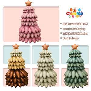 Palloncini in lamina metallica a forma di albero di Natale per feste per bambini, ecologici, all'ingrosso, per decorazioni festive in negozio - Product Image 1